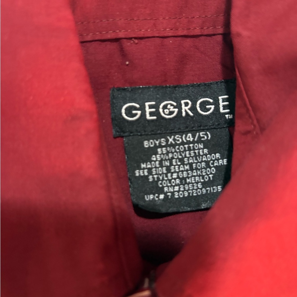 George Boy’s Deep Red Dress Shirt - Picture 4 of 4
